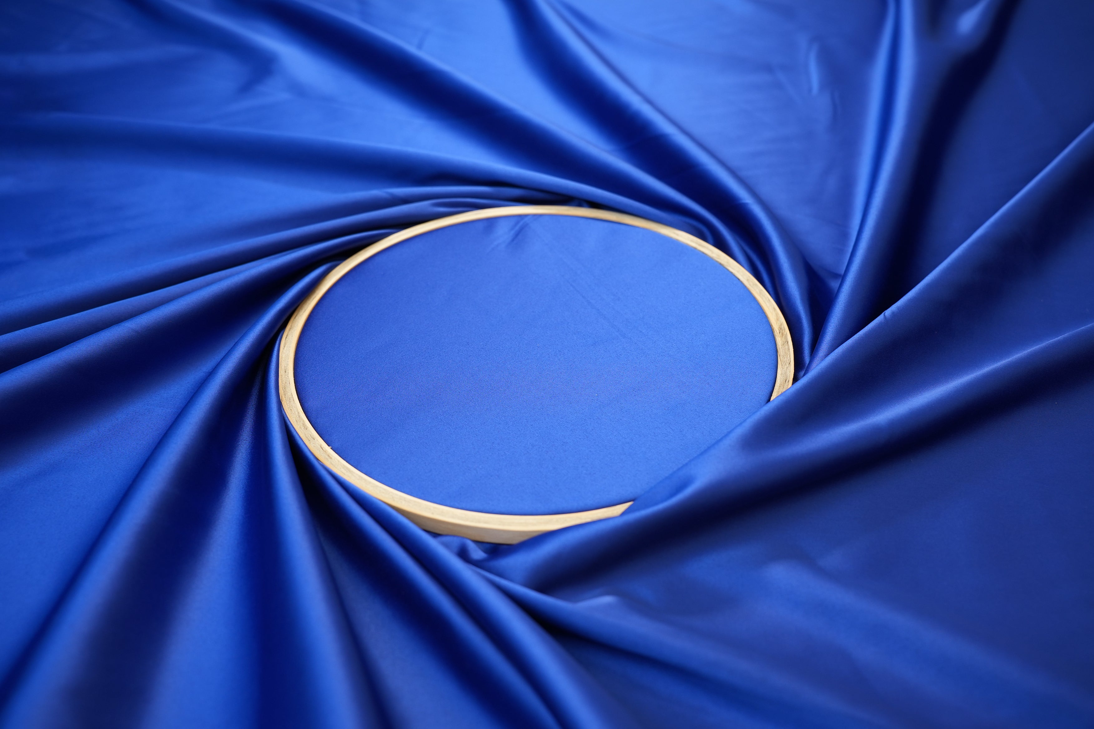 Royal blue colored armani satin