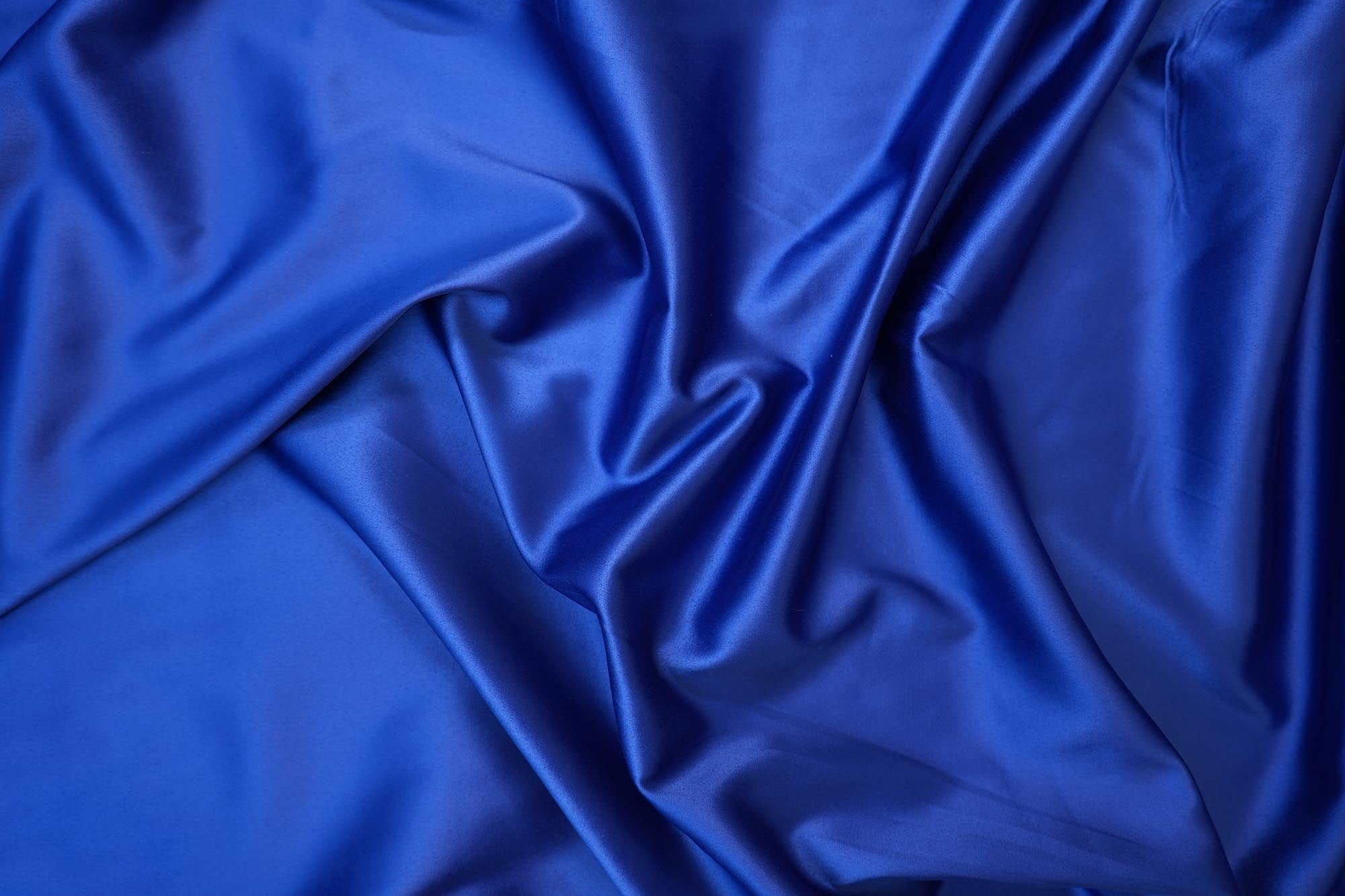 Royal blue colored armani satin