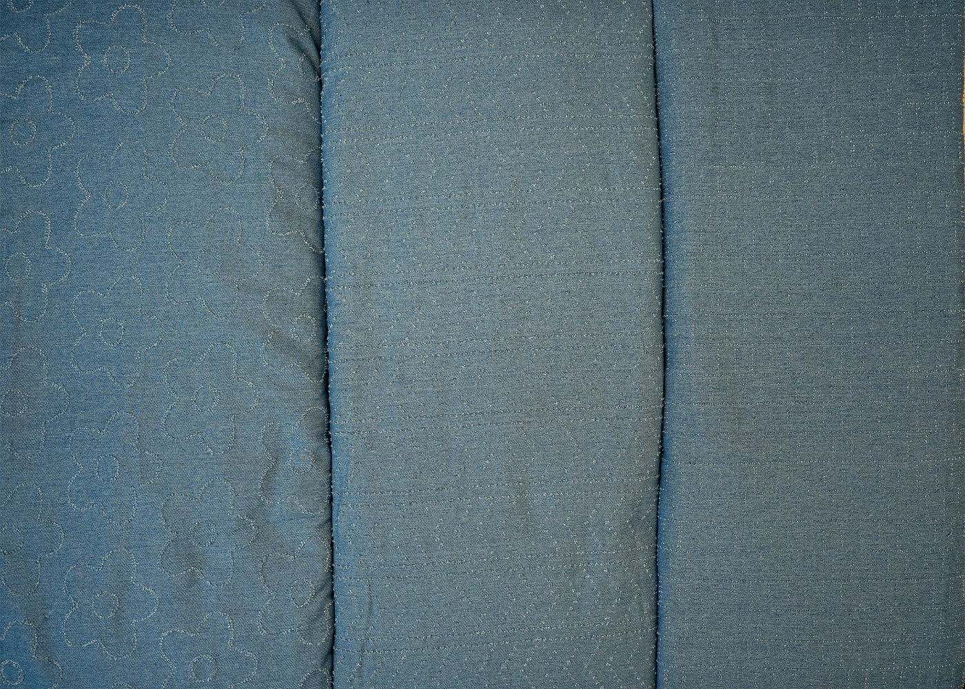 Sky Blue Denim with Stylish Geometric Dobby Detailing