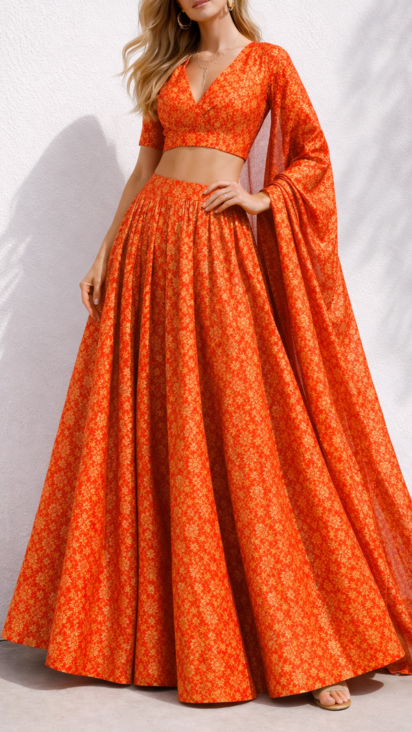 Mustard Banarasi Brocade Fabric With All Over Golden Zari Handloom 21923