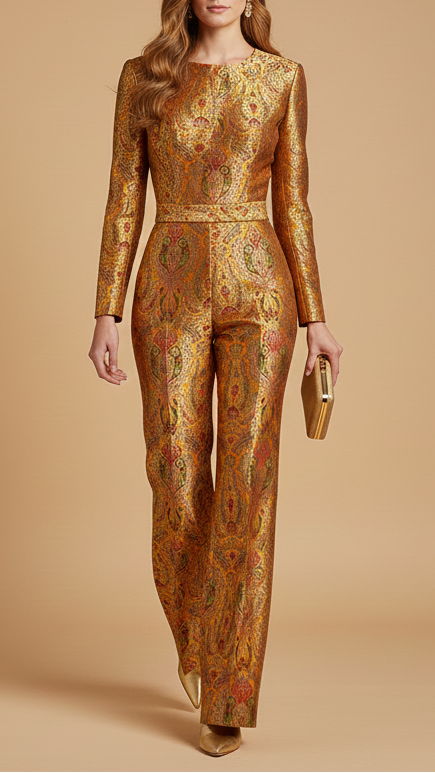 Mustard Pure Banarasi Brocade Fabric With All Over Thread And Zari Handloom 20429