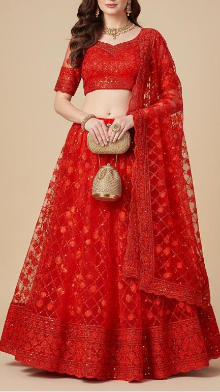 Rakul Preet Inspired Edition | Black Embroidered Imported Net Unstitched Fabric 10881