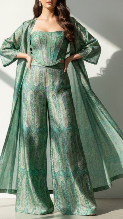 Rama Green Banarasi Brocade Fabric With All Over Thread And Golden Zari Handloom 21417