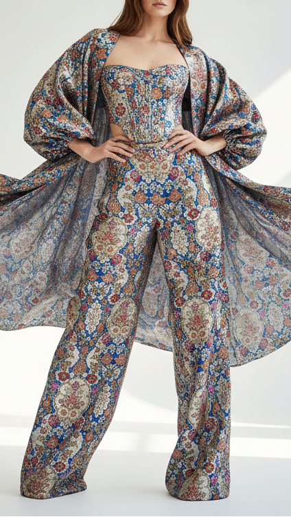 Blue Pure Banarasi Brocade Fabric With All Over Thread And Zari Handloom 21531