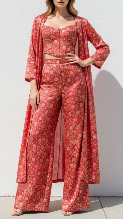 Red Banarasi Brocade Fabric With All Over Thread And Zari Handloom 21304
