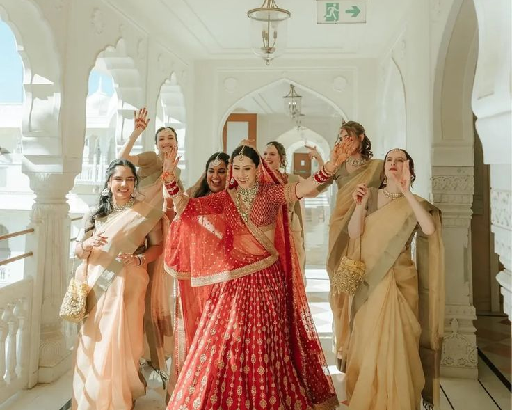 A family styled together for a wedding