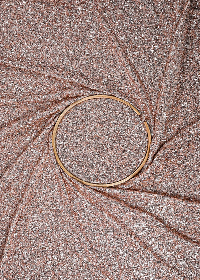 The Noor - Rose Gold Imported Net Fabric With All Over Sequins Work | 24171