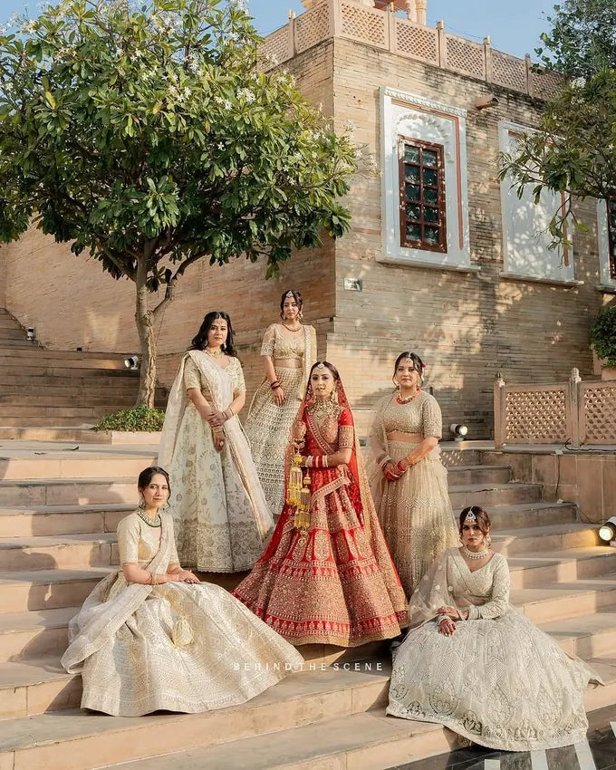 A family styled together for a wedding